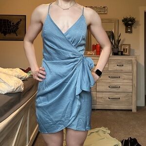 Angel Biba Sky Blue Mini Dress